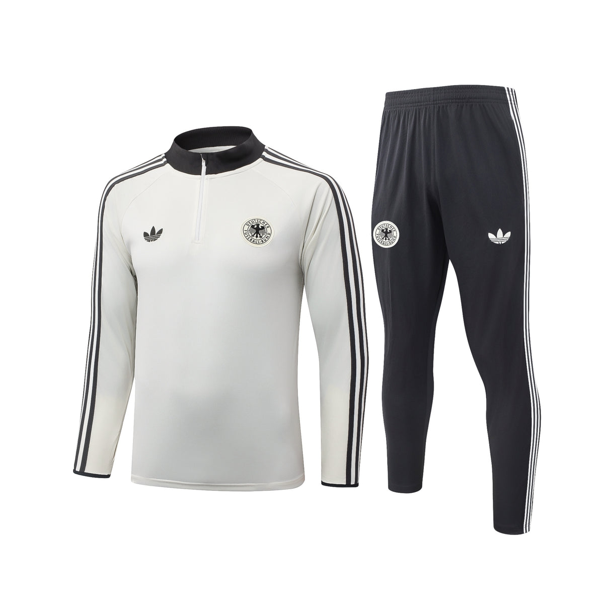 Allemagne 26/27 - Survêtement - 1/2 Zip - Blanc et Noir