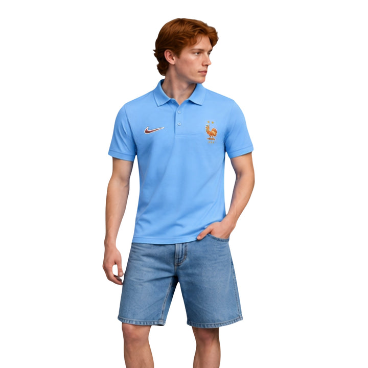 France Polo 26/27 - Coupe du Monde 2026 - Bleu Clair