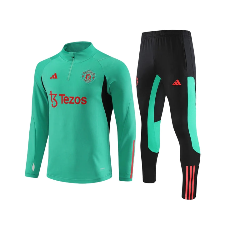Manchester United - Survêtement - 1/2 Zip - Vert et Noir