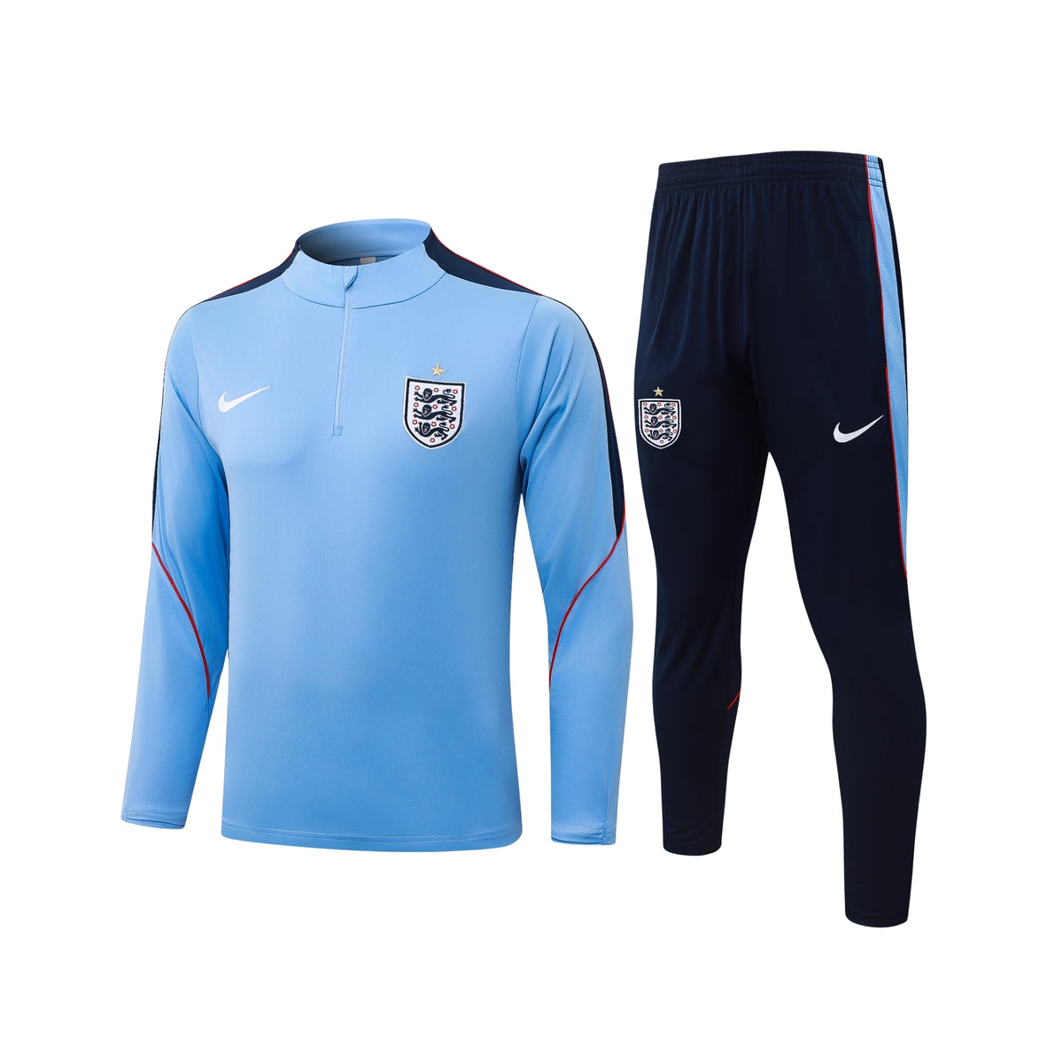 Angleterre 26/27 - Survêtement - 1/2 Zip - Bleu Clair et Bleu Marine