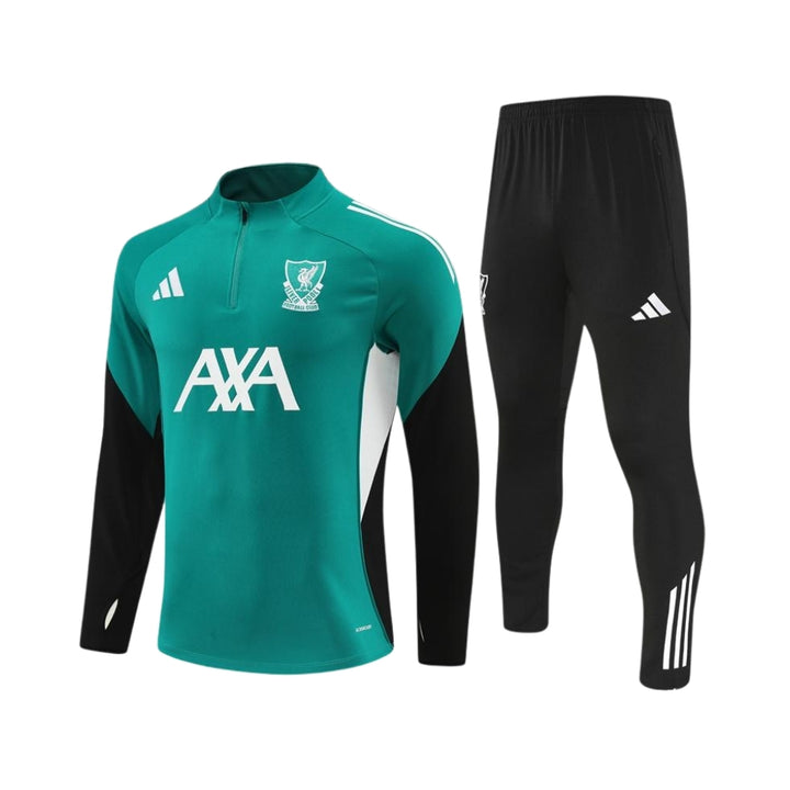 Liverpool 25/26 - Tracksuit - 1/2 Zip - Green and Black AXA