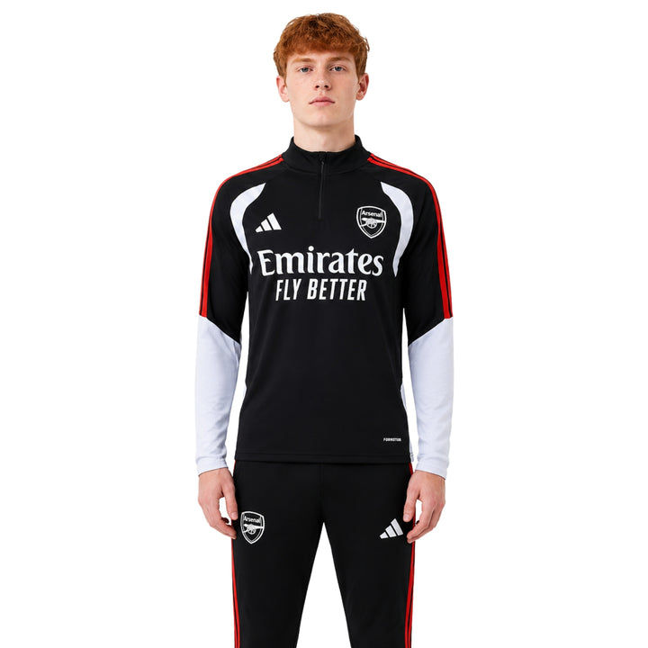 Arsenal 26/27 - Survêtement - 1/2 Zip - Noir et Blanc
