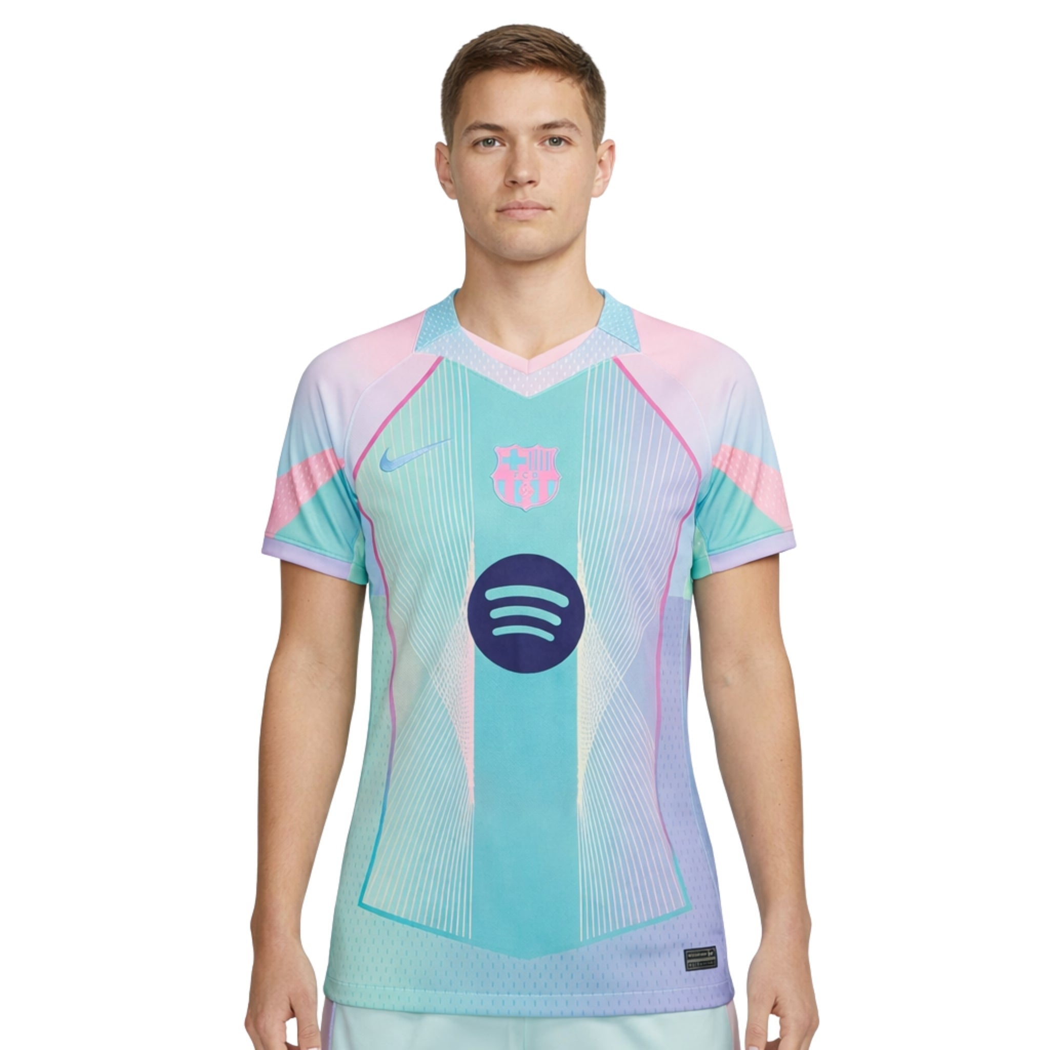Maillot Barcelone Édition Speciale 25/26, porté de face