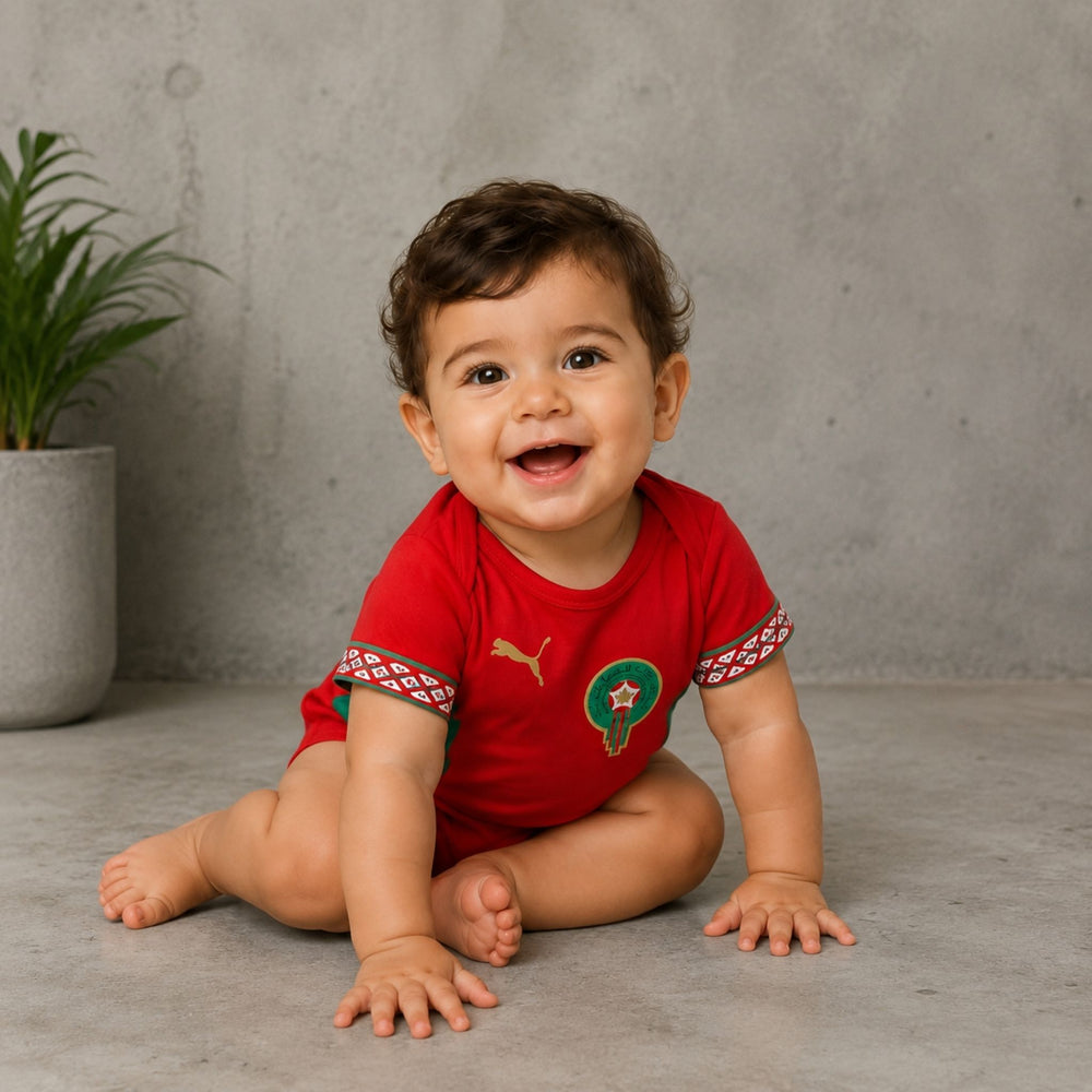 Maroc - Body Bébé Domicile 26/27 - Coupe du Monde 2026