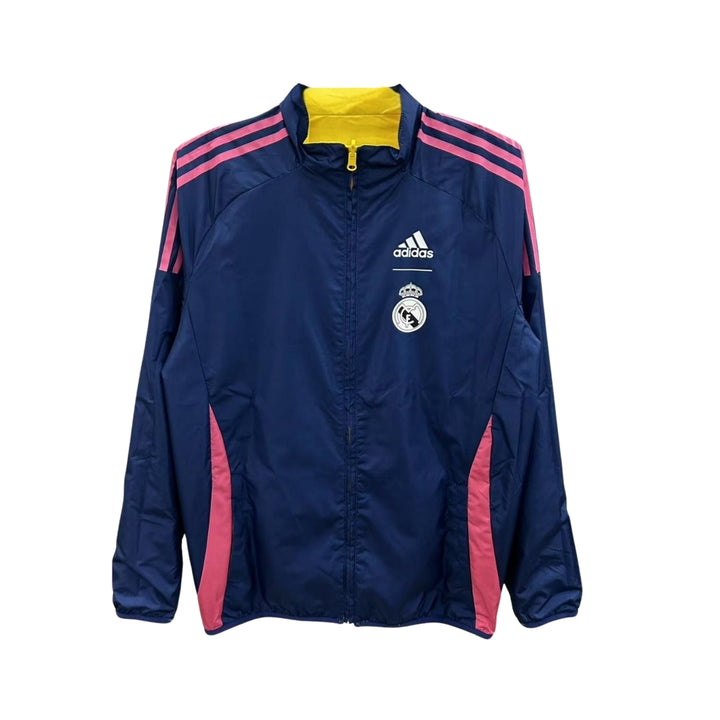Coupe-Vent Réversible - Real Madrid 25/26 - Bleu Marine et Rose