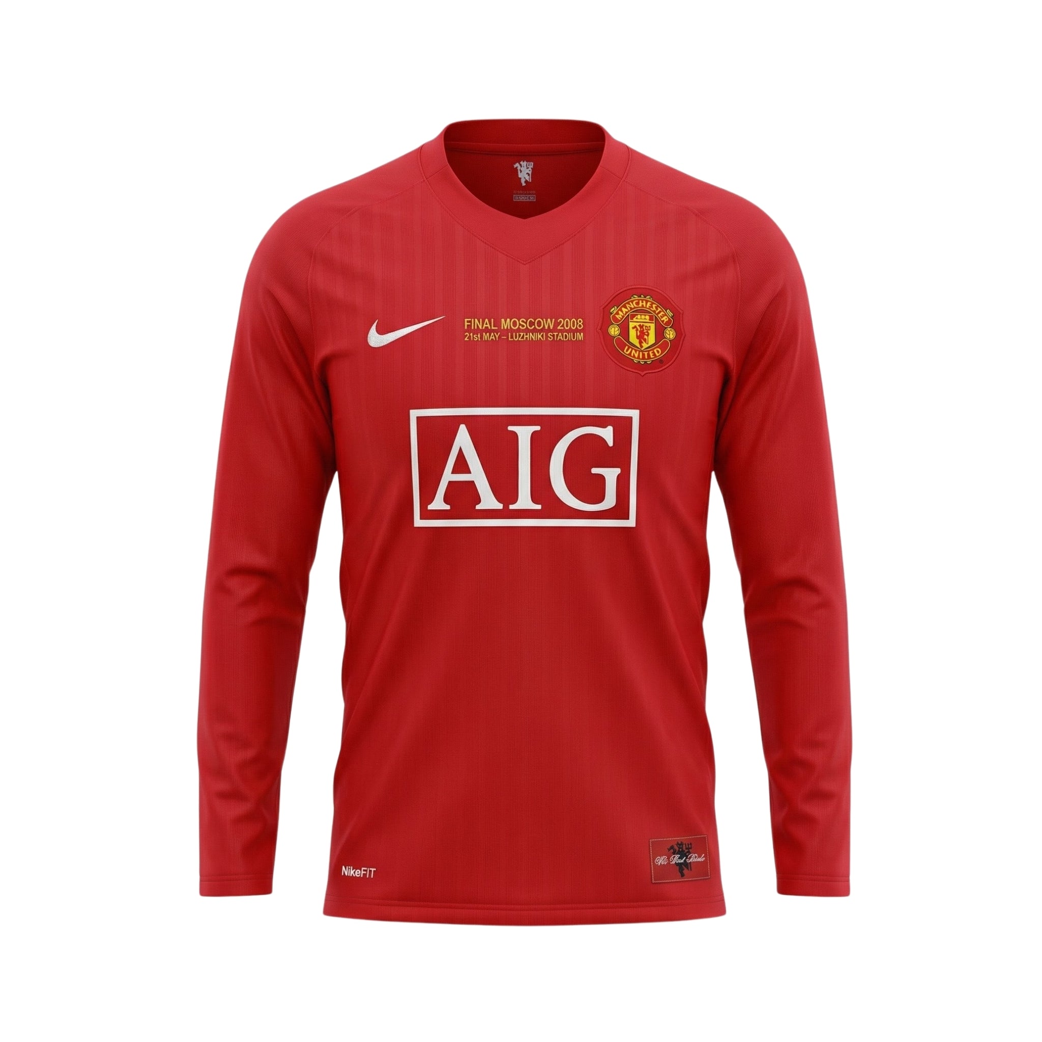 Manchester United Domicile 07/08 - Manches longues - Finale de la Ligue des champions - Vue de face