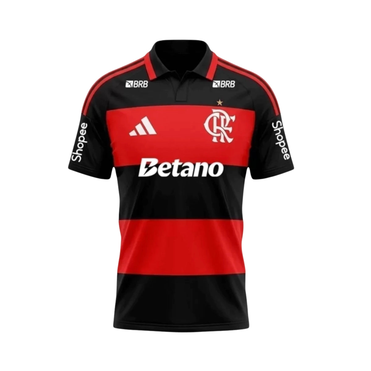Flamengo Domicile 26/27 - Tous les Sponsors - Vue de face