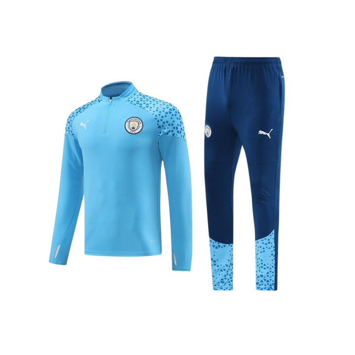 Manchester City 25/26 - Survêtement - 1/2 Zip - Bleu Clair et Bleu Marine