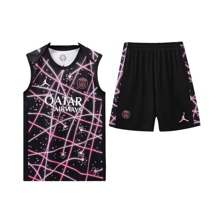 PSG 25/26 - Équipement de Entraînement - Manches Cava - Noir et Rose