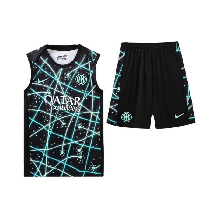 Inter Milan 25/26 - Training Kit - Sleeveless - Black and Light Blue