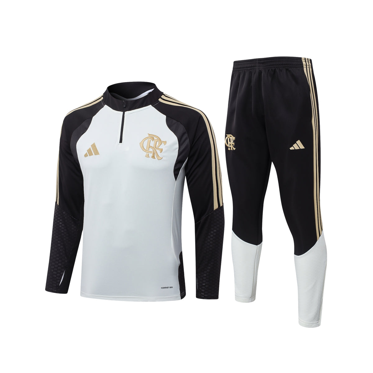 Flamengo 26/27 - Survêtement - 1/2 Zip - Blanc et Noir