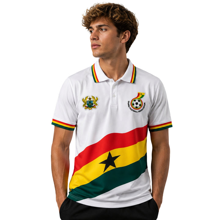 Ghana Polo 26/27 - Coupe du Monde 2026 - Blanc