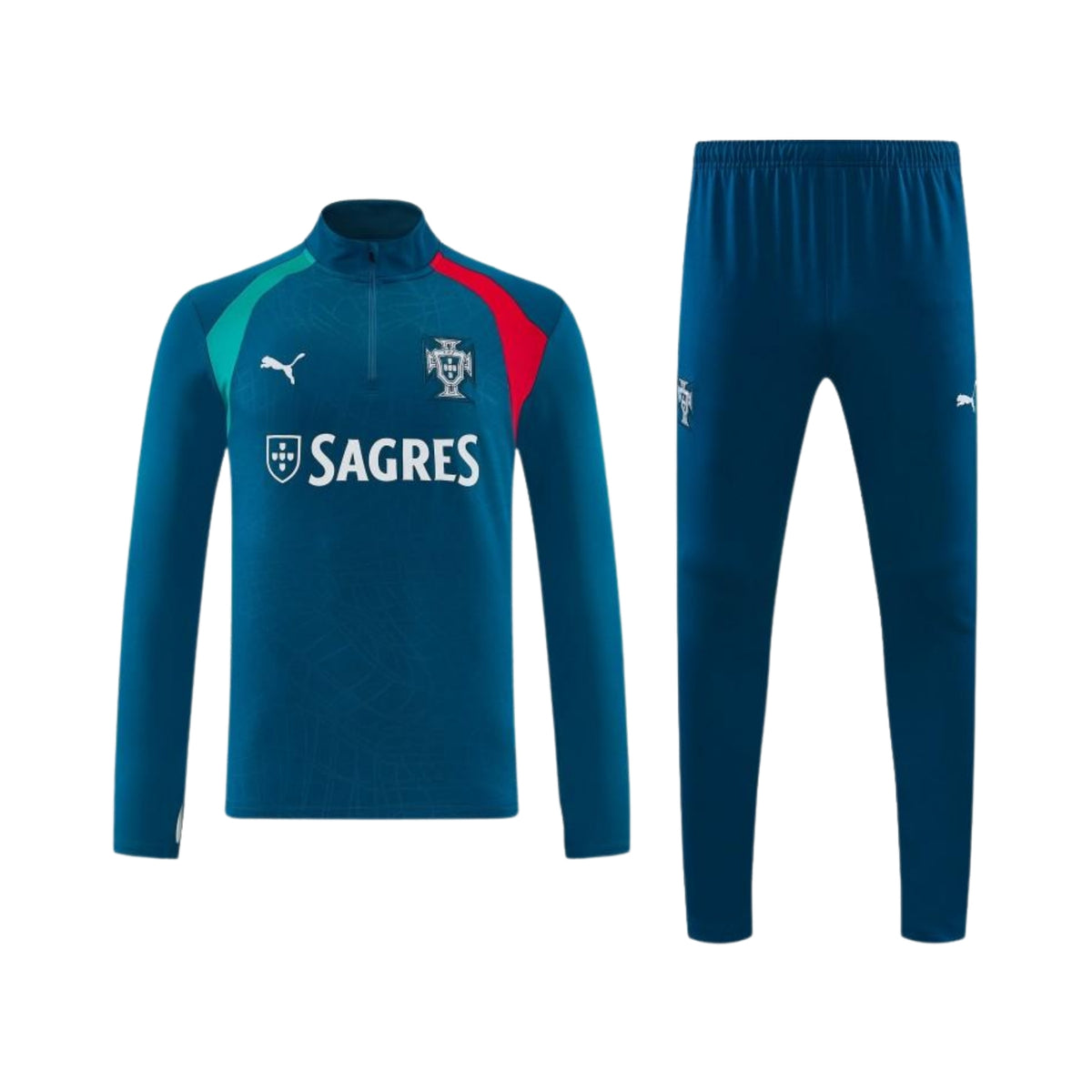 Portugal 26/27 - Survêtement - 1/2 Zip - Bleu Canard