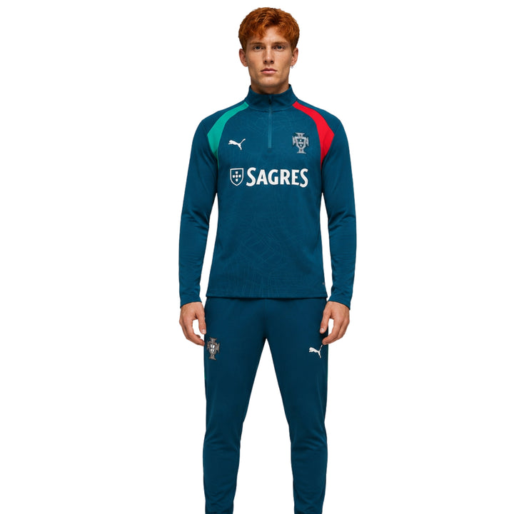 Portugal 26/27 - Survêtement - 1/2 Zip - Bleu Canard