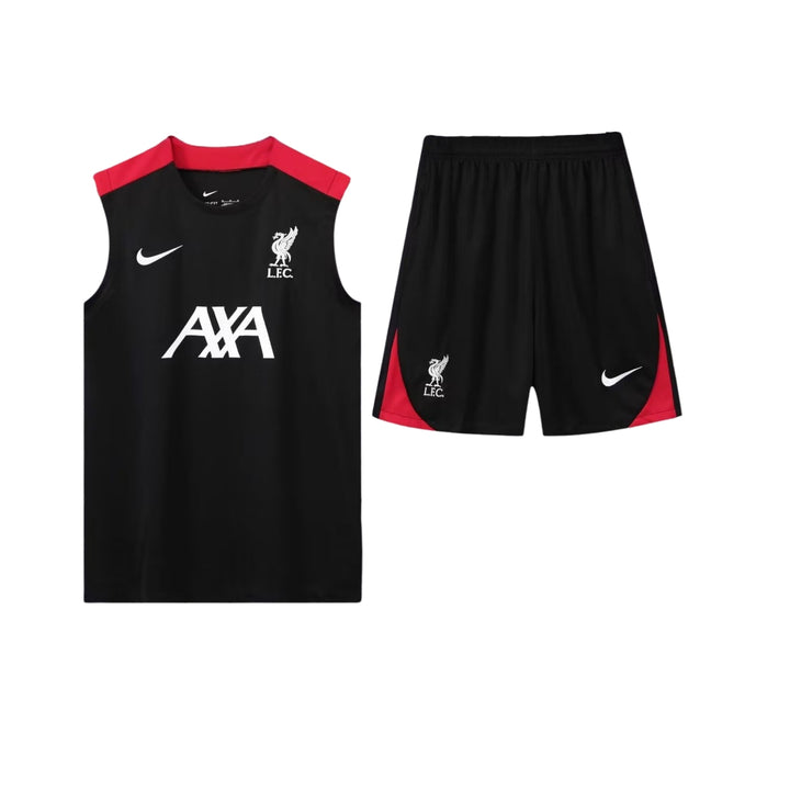 Liverpool 24/25 - Training Kit - Sleeveless - Black and Red AXA 2