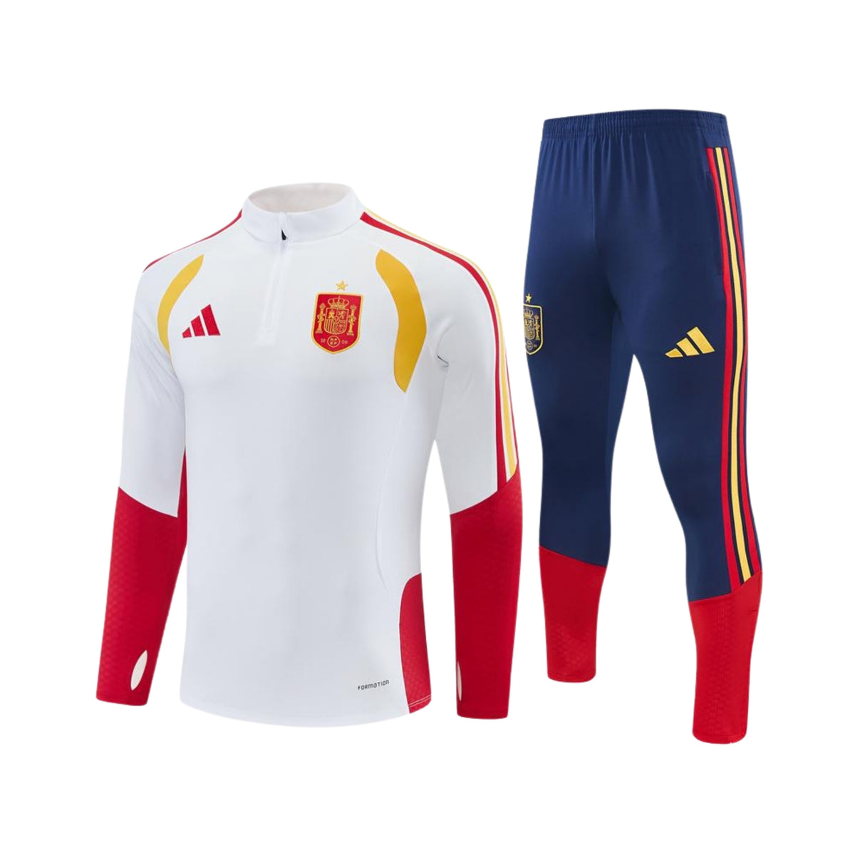 Espagne 26/27 - Survêtement - 1/2 Zip - Blanc et Rouge