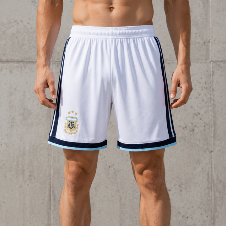 Short Argentine Extérieur 26/27 - Blanc et Bleu Marine