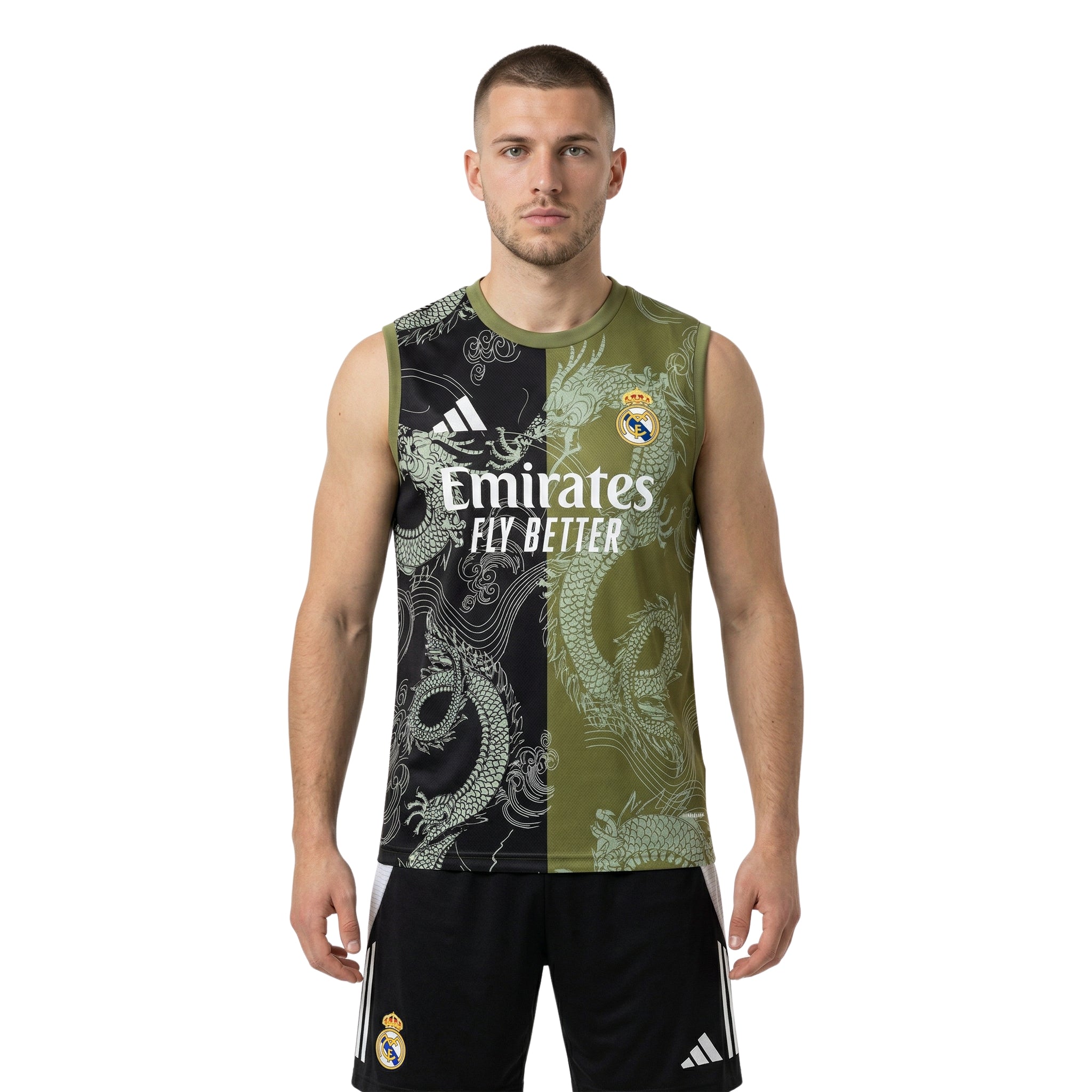 Real Madrid 25/26 - Équipement de Entraînement - Manches Cava - Vue de dos