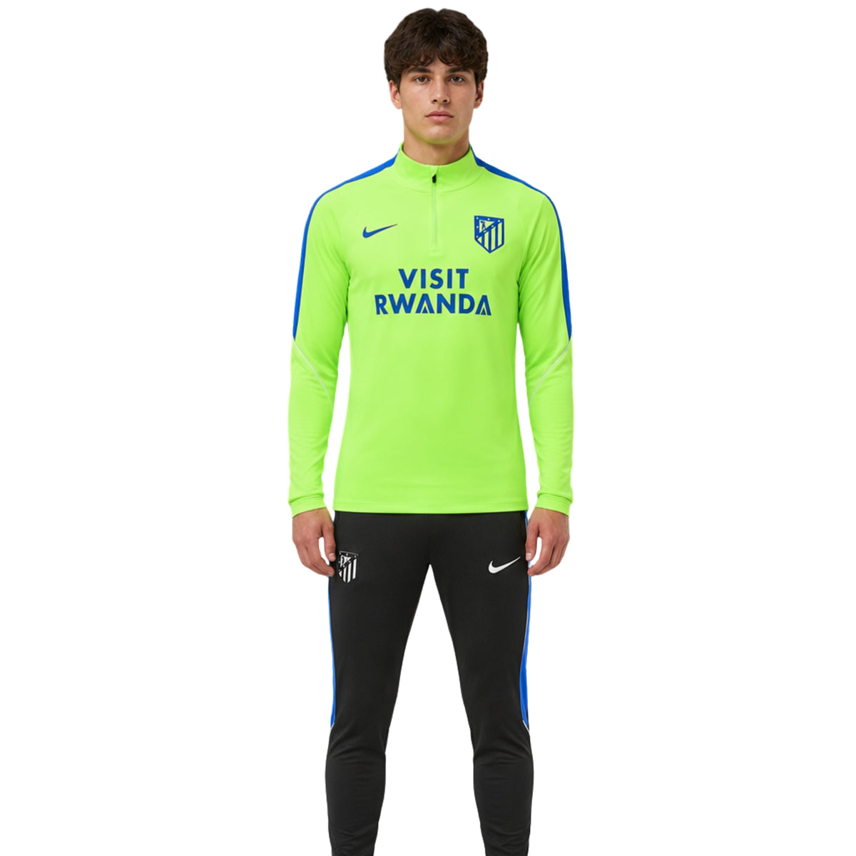 Atlético de Madrid 26/27 - Tracksuit - 1/2 Zip - Neon Green and Black