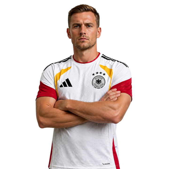 Allemagne Entraînement 26/27 - Coupe du Monde 2026 - Version Joueur - Blanc et Rouge