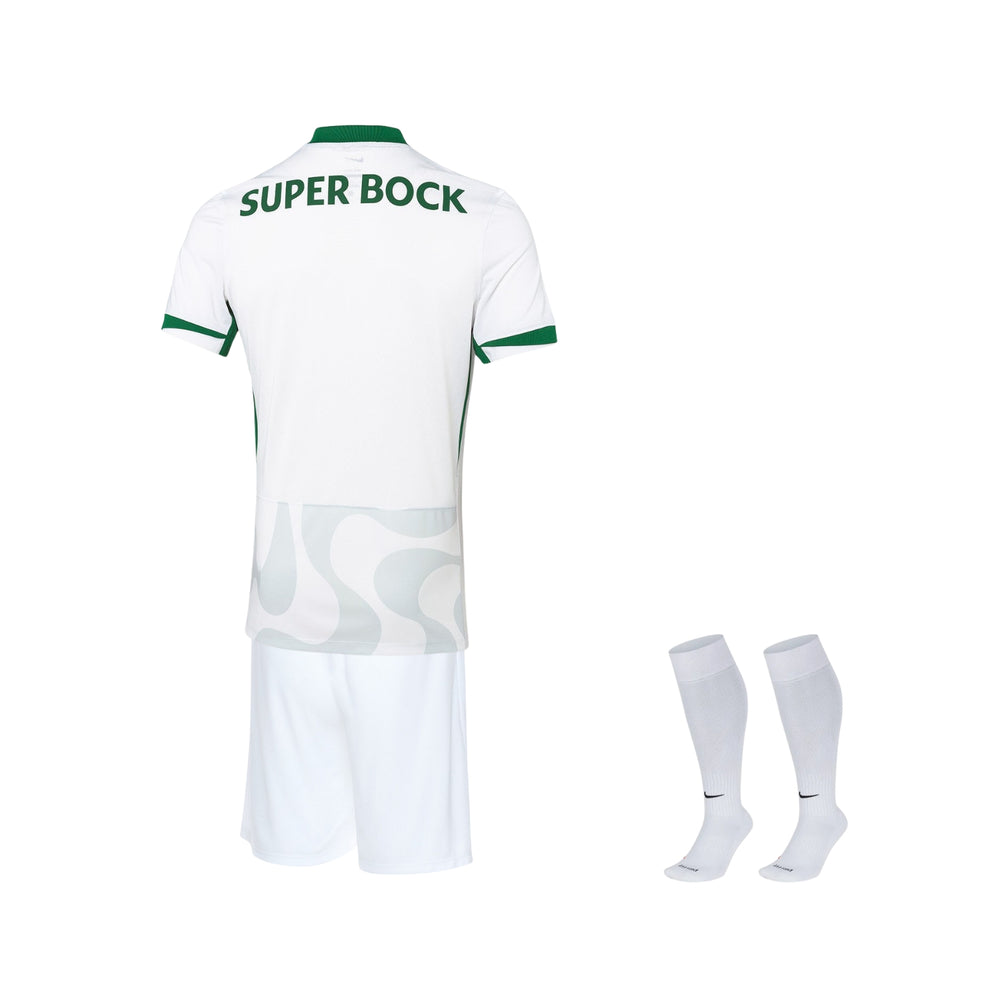 Kit Infantil Sporting Visitante Blanco 25/26