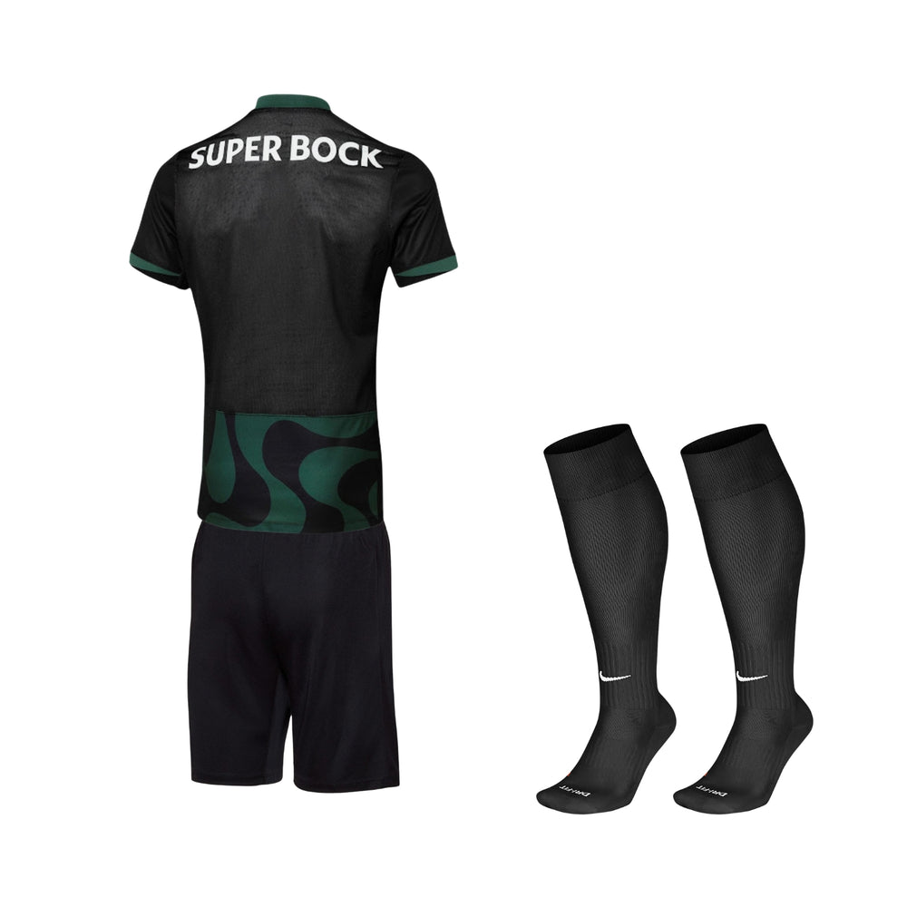 Kit Infantil - Sporting Visitante Negro 25/26