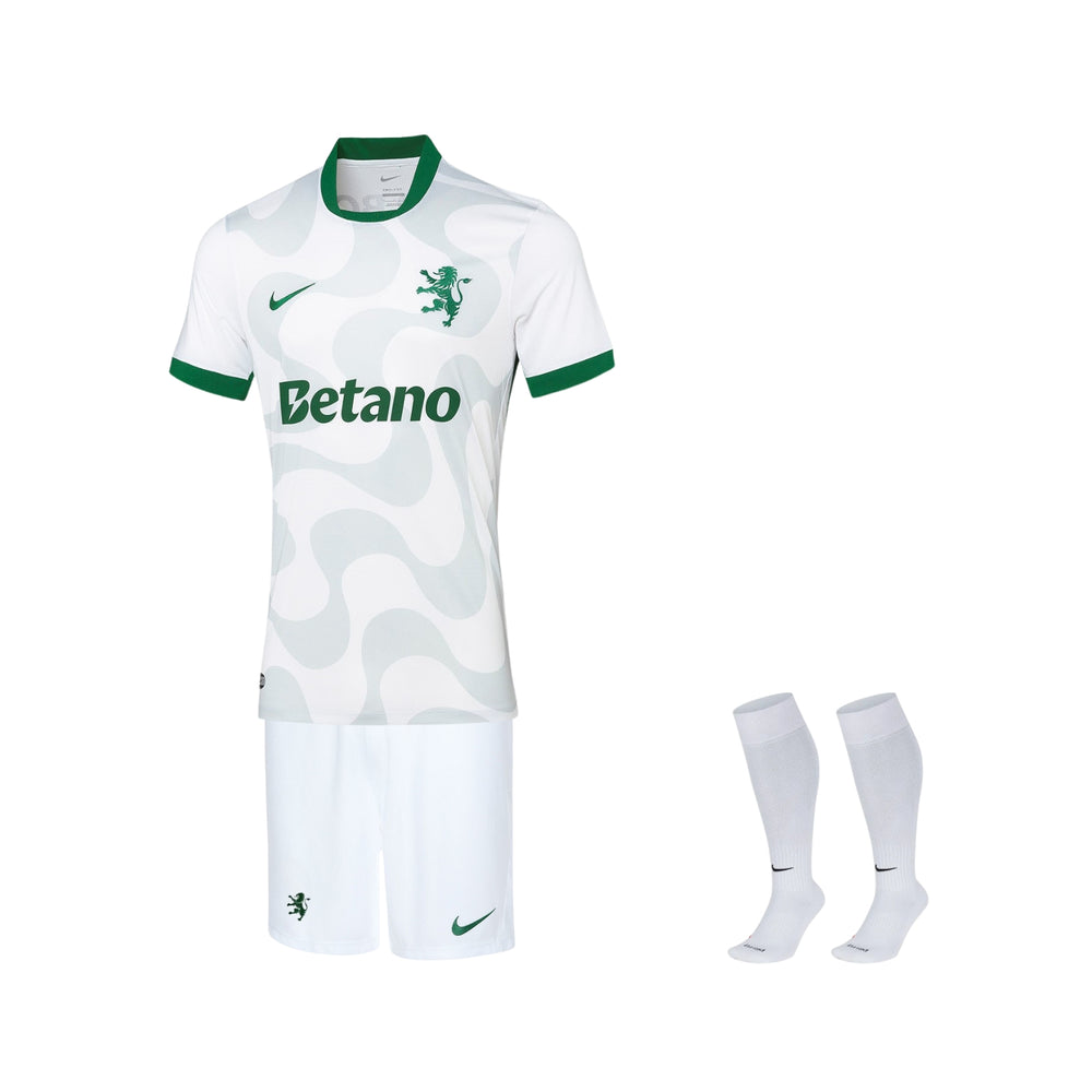 Kit Infantil Sporting Visitante Blanco 25/26