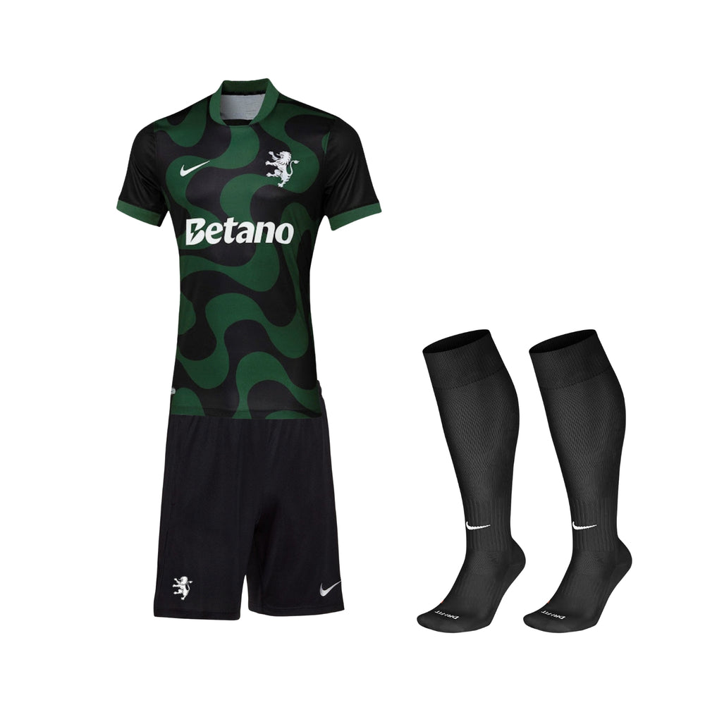 Kit Infantil - Sporting Visitante Negro 25/26