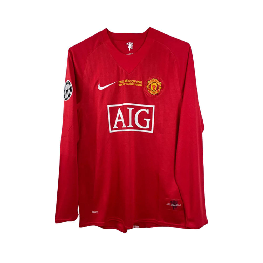 Manchester United Local 07/08 - Final Liga de Campeones - Manga Larga - Ronaldo 7