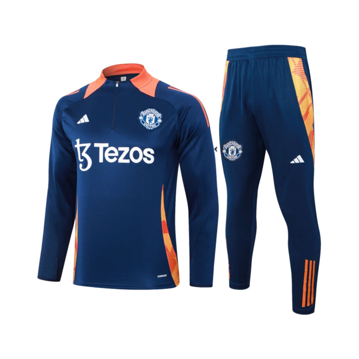 Manchester United 24/25 - Survêtement - 1/2 Zip - Bleu Marine