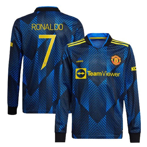 Manchester United Third 21/22 - Long Sleeves - Ronaldo 7 - Back view