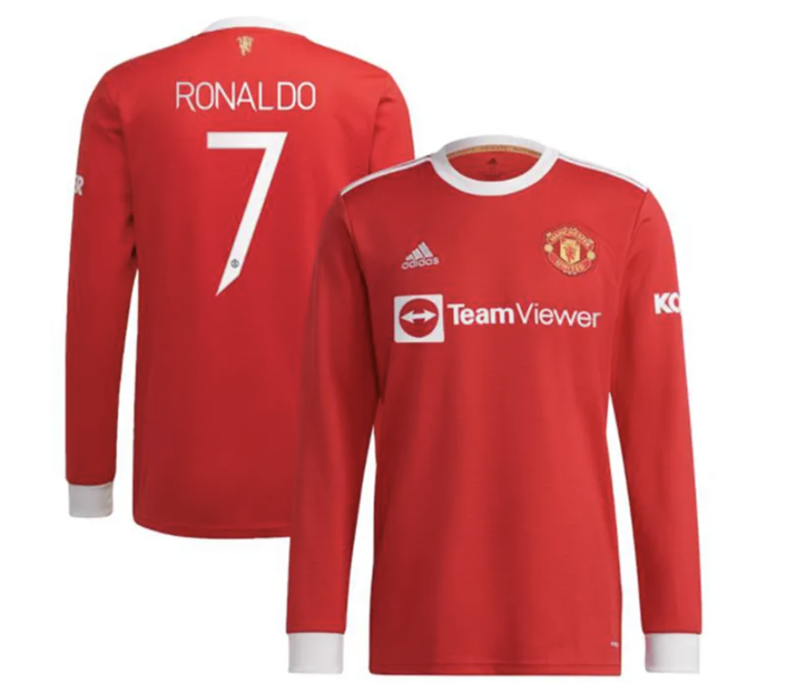 Manchester United Home 21/22 - Long Sleeves - Ronaldo 7 - Back view