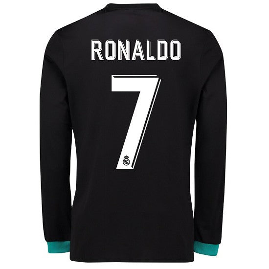 Real Madrid Extérieur 17/18 - Ronaldo 7 - Manches Longues