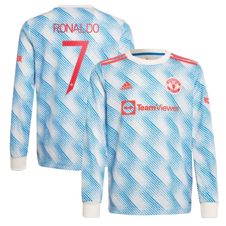 Manchester United Away 21/22 - Long Sleeves - Ronaldo 7 - Back view
